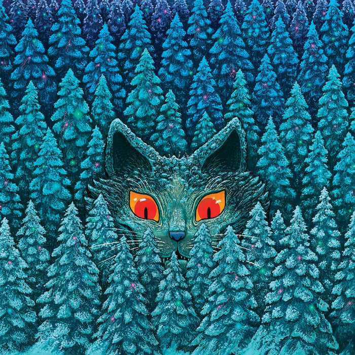 Be Wary the Silent Night image of a cat in the forest