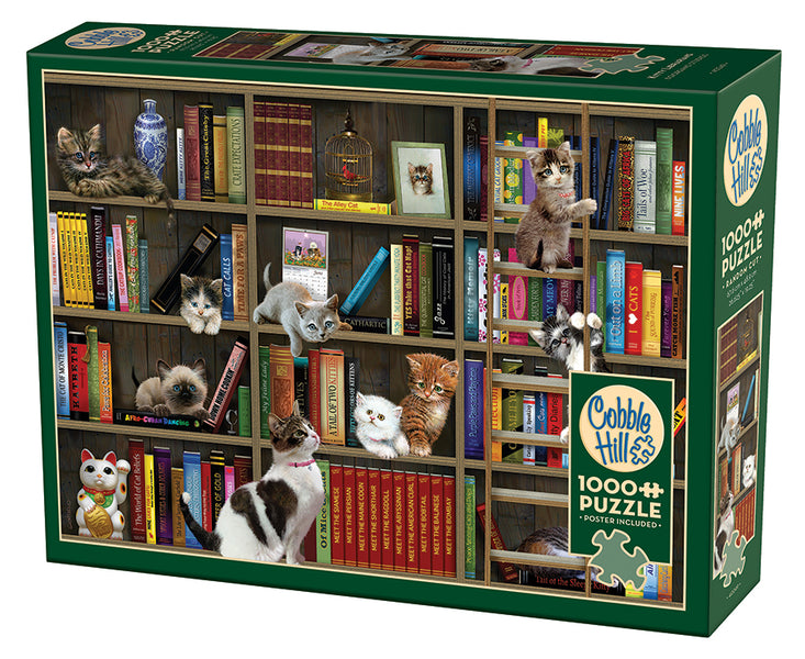 Kitty Librarians | 1000 Piece - Cobble Hill Puzzles — USA Cobble