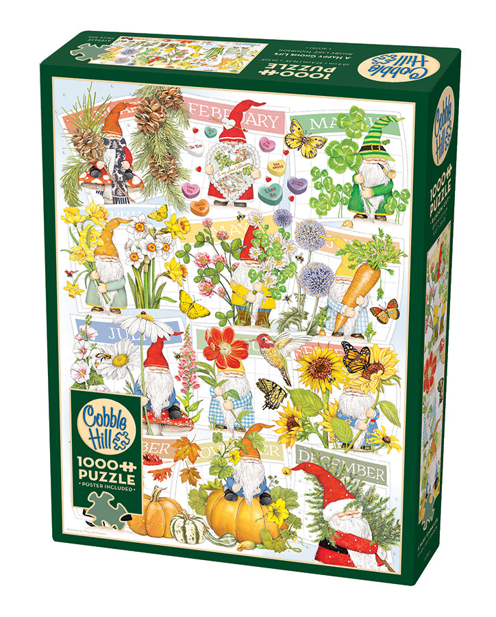 Cobble Hill 1000-Piece Puzzle - Puppies And Posies Quilt Design (Includes Poster) - 19x27 Inches, Random Cut - View #8