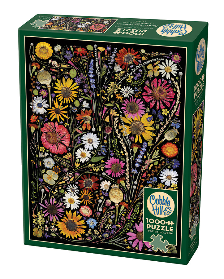 Flower Press: Happiness | 1000 Piece - Cobble Hill Puzzles — USA