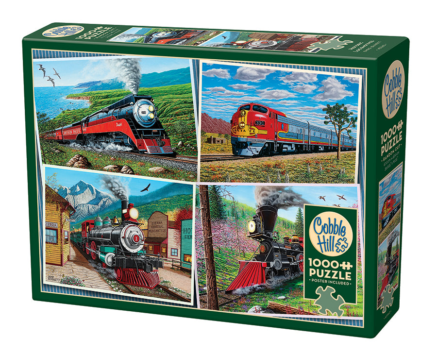 Historic Locomotives | 1000 Piece | Cobble Hill Puzzles Official