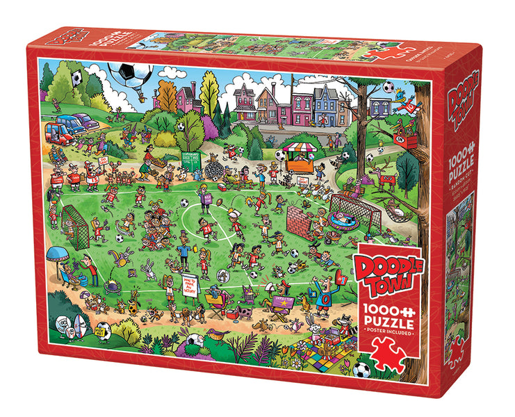 DoodleTown: Offside Antics | 1000 Piece | 44515 | Cobble Hill