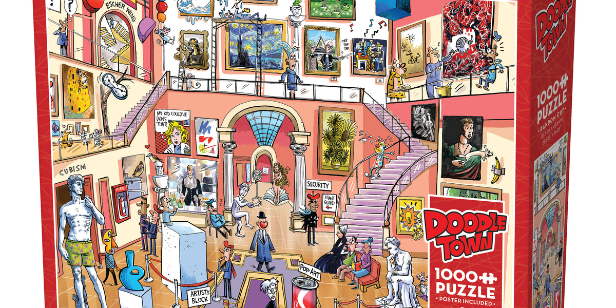 Doodletown: Museum Mischief | 1000 Piece — USA Cobble Hill Puzzles
