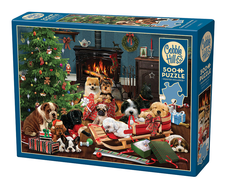 Festive Furballs 500-Piece Puzzle - Cute Cat Illustration Jigsaw Puzzle - View #4