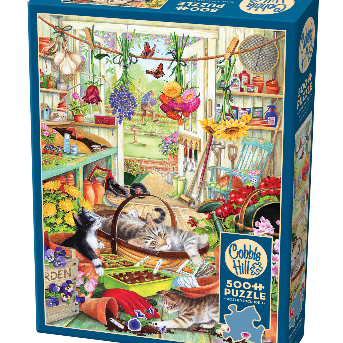 Potting Shed Cats | 500 Piece - Cobble Hill Puzzles — USA Cobble