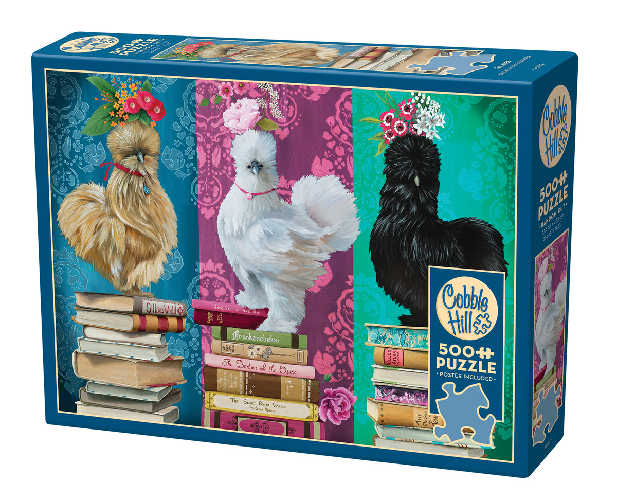 ボブルス　セット(ゾウ・チキン・アリクイ) Silkies | 500 piece — USA Cobble Hill Puzzles