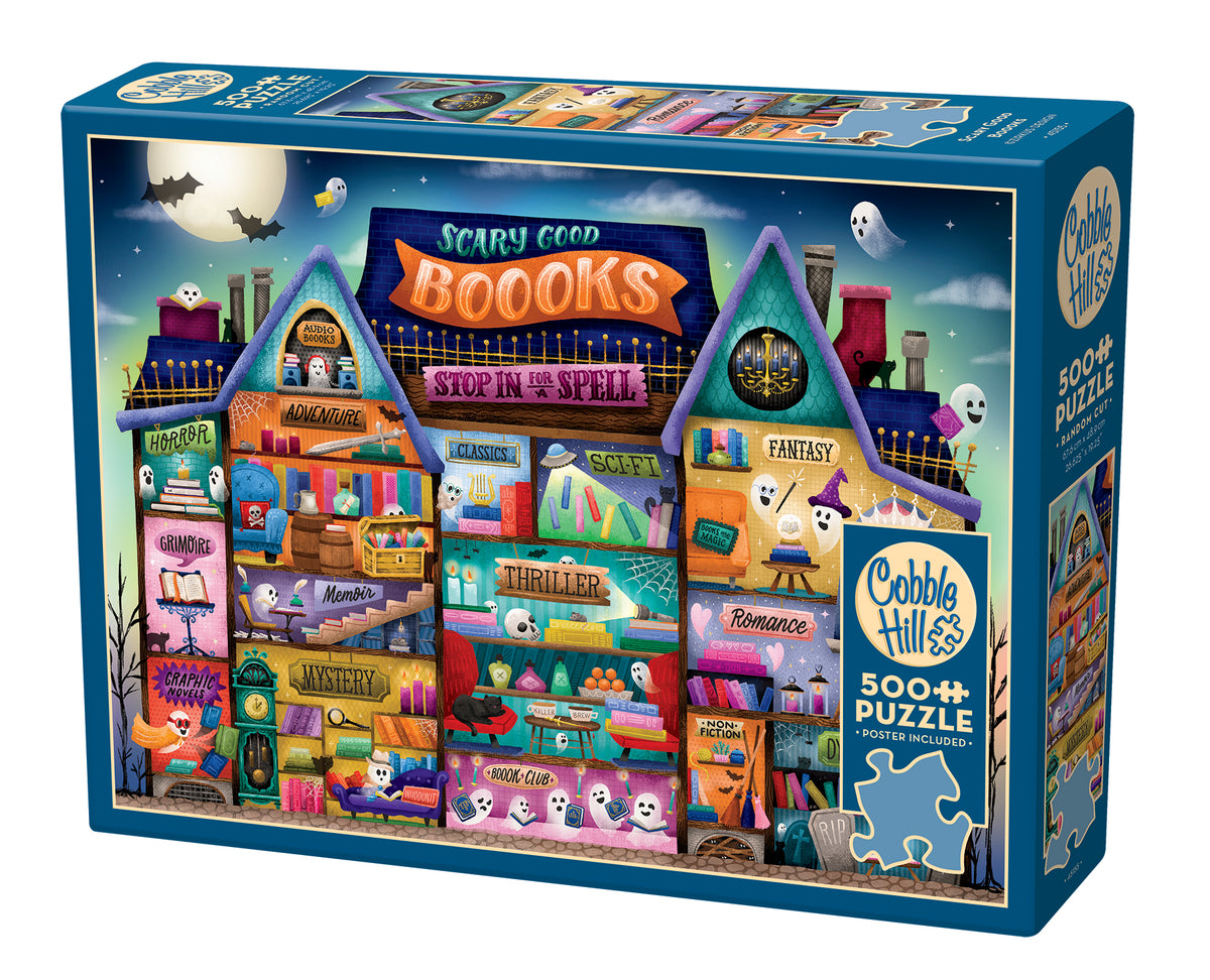 Scary Good Boooks | 500 Piece — USA Cobble Hill Puzzles