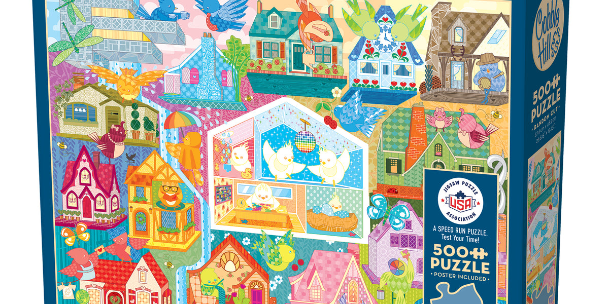 Rainbow Birdies | Speed Run Puzzle | 500 Piece — USA Cobble Hill