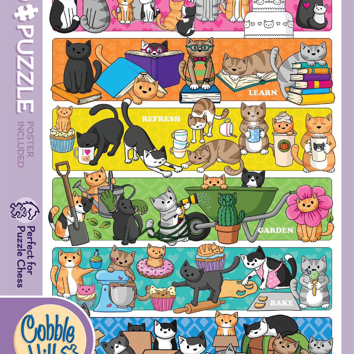 Doodlecat Days | 100 Piece — USA Cobble Hill Puzzles