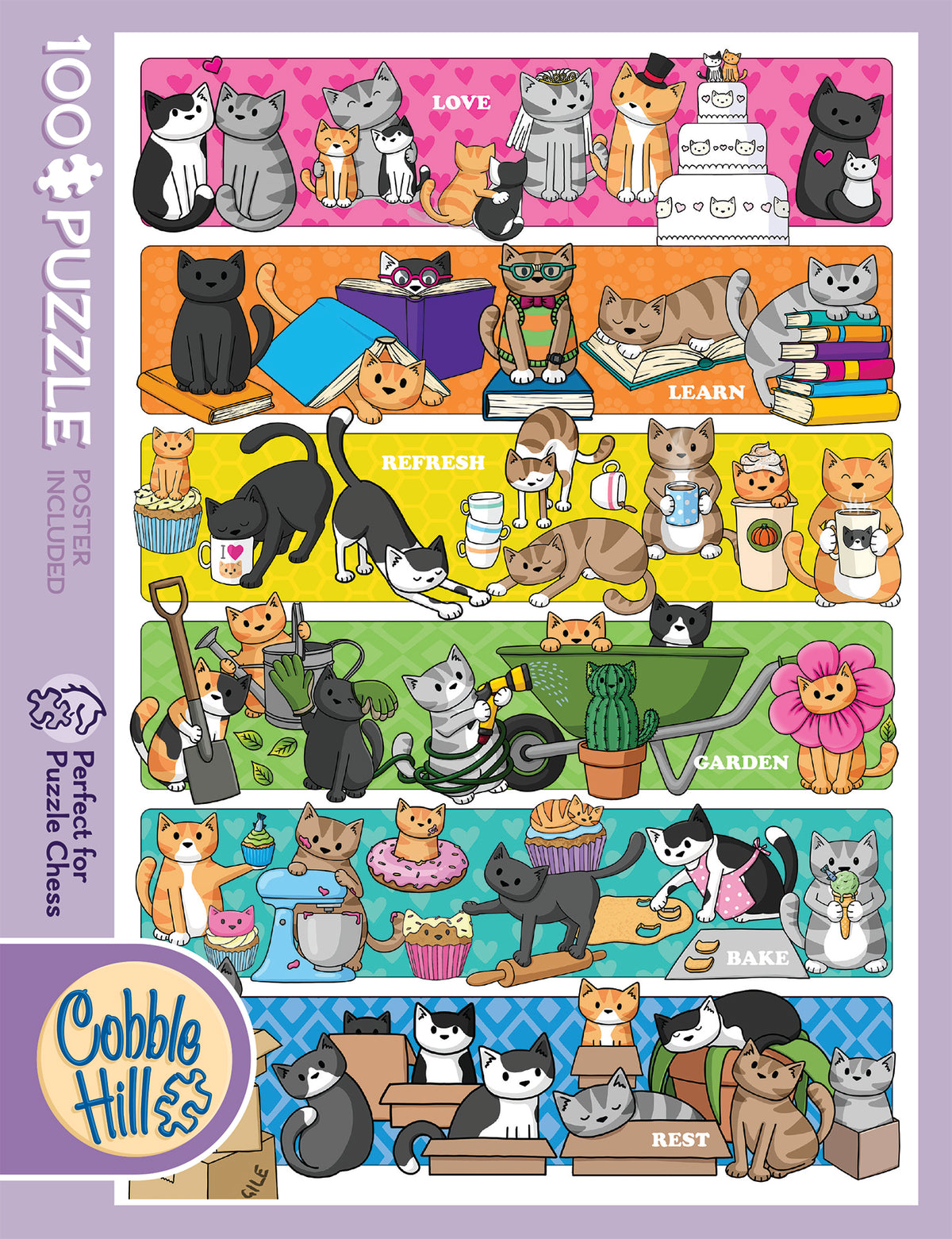 Doodlecat Days | 100 Piece — USA Cobble Hill Puzzles
