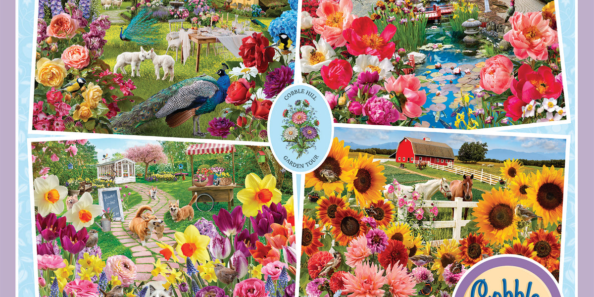 ワンピース house on the hill (cheker 100cm) Garden Tour | 100 Piece — USA Cobble Hill Puzzles