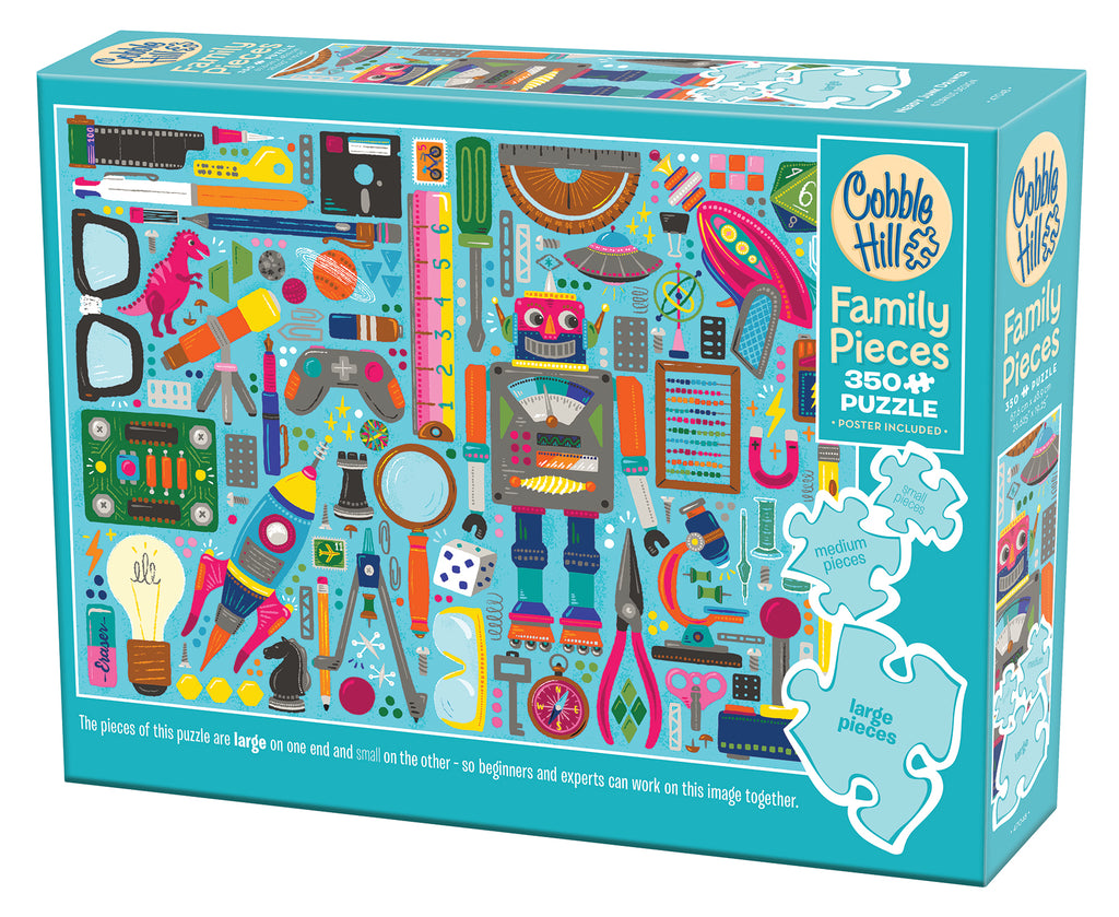 Nerdy Junk Drawer | Family Pieces 350 - Cobble Hill Puzzles — USA
