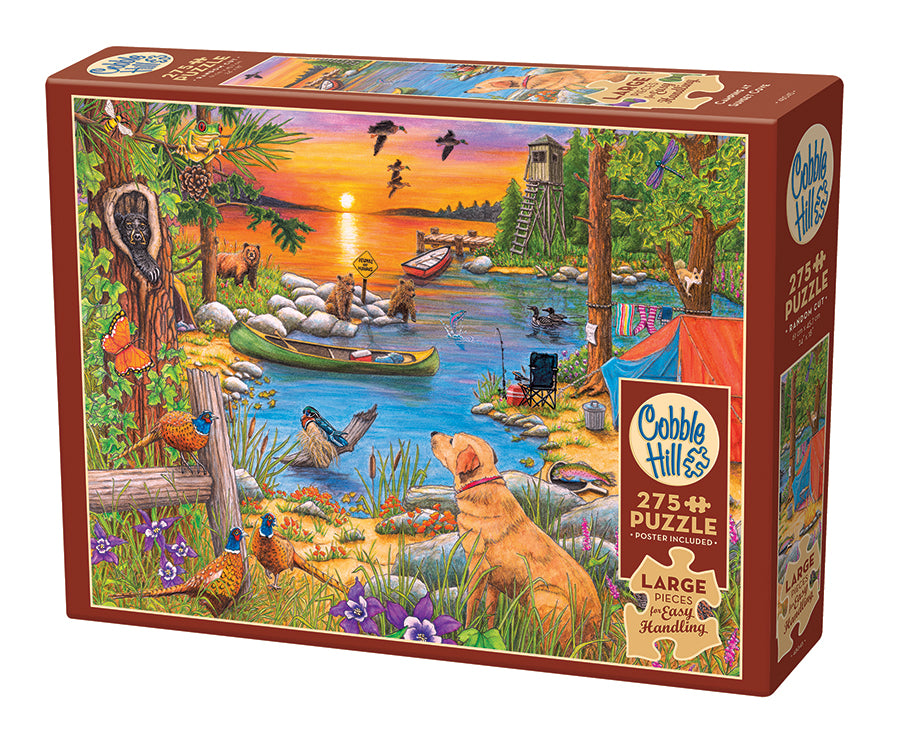 Camping at Sunset Cove | Easy Handling 275 — USA Cobble Hill Puzzles