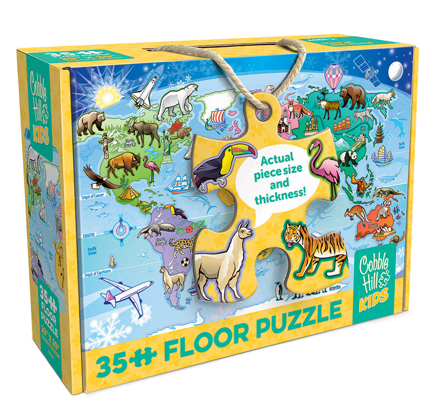 MAPOFTHESOUL　セット Map of the World | Floor Puzzle 35pc | 55138 | Cobble Hill Puzzles