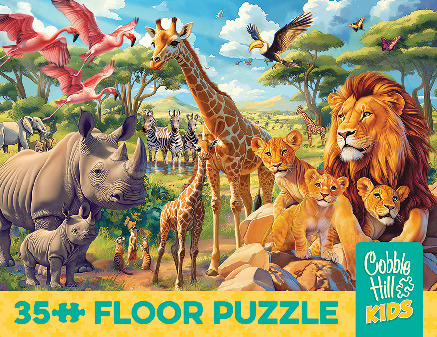 African Plains | Floor Puzzle 35pc | AI Assistance
