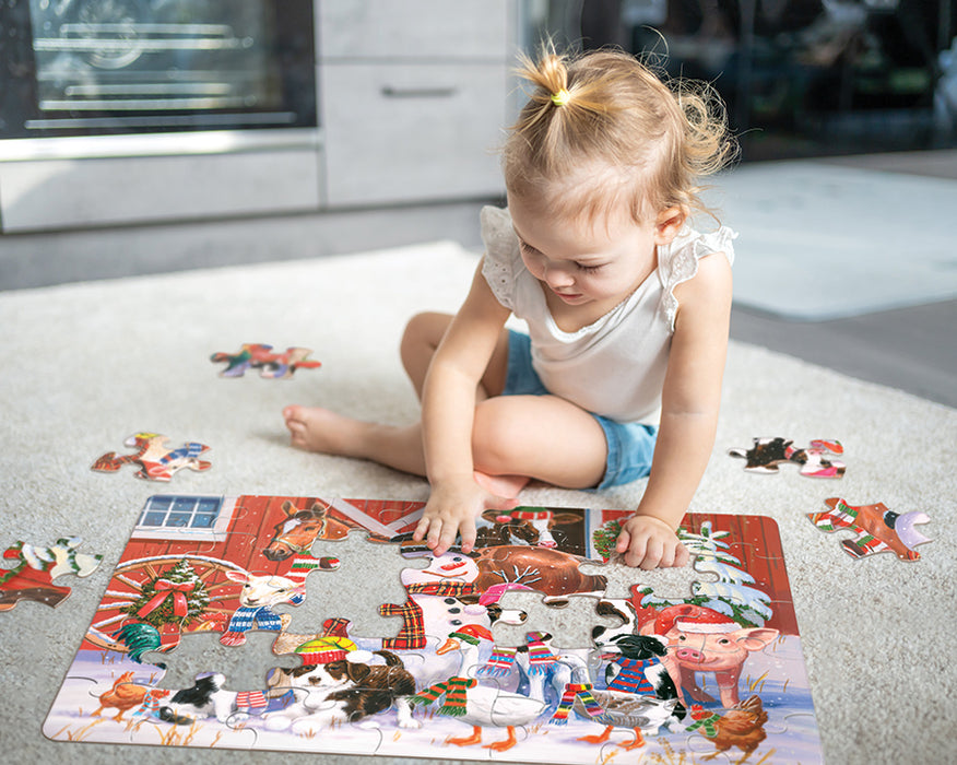Festive Farmyard Greetings | Floor Puzzle 35pc