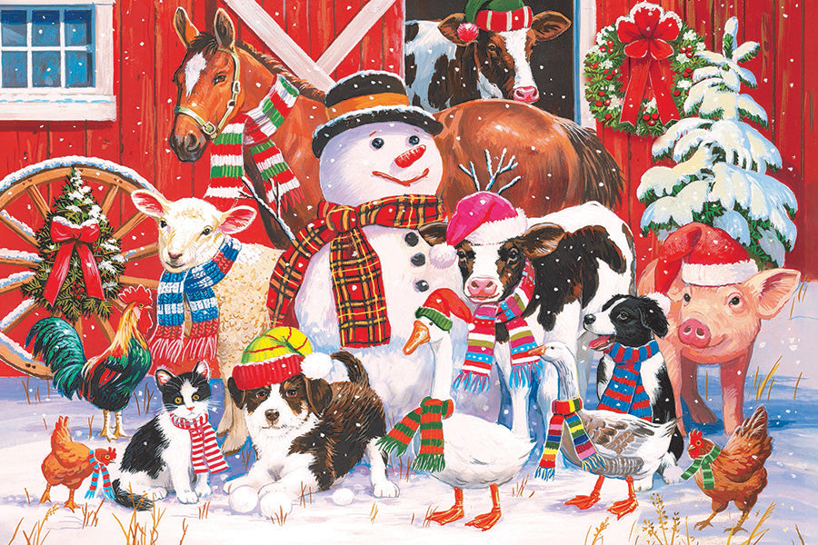 Festive Farmyard Greetings | Floor Puzzle 35pc