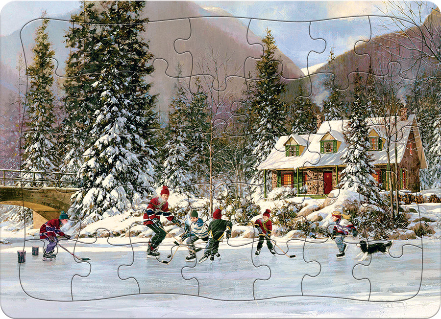 Hockey Pond | 35 Piece Tray - Cobble Hill Puzzles — USA Cobble Hill Puzzles