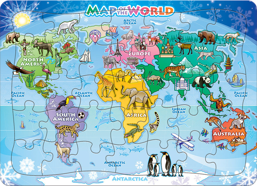 World Map (tray) | 35 Piece Tray