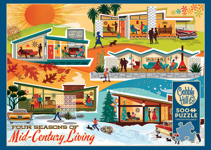 Cobble Hill Four Seasons Of Mid-Century Living 500 Pieces
