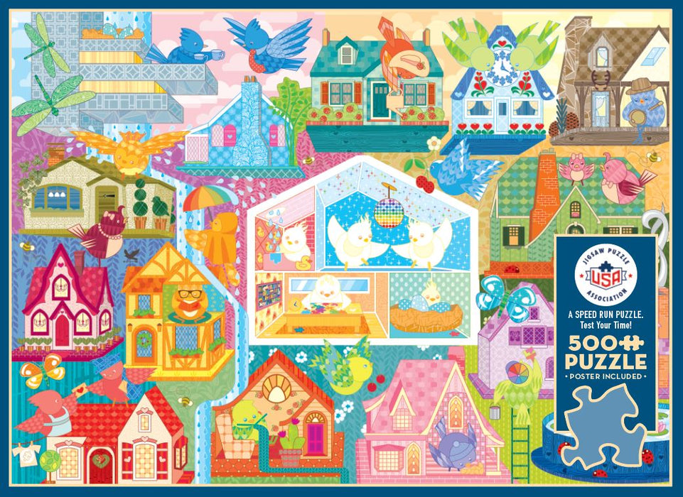 Rainbow Birdies | Speed Run Puzzle | 500 Piece