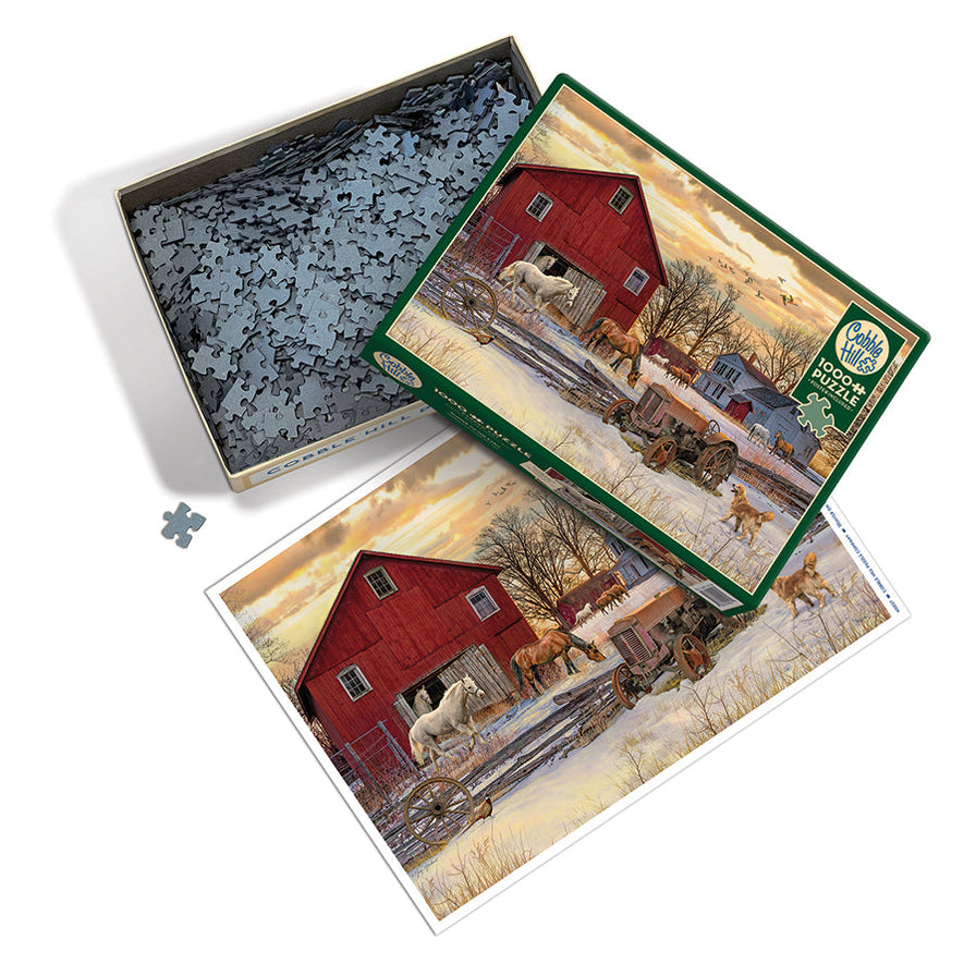 Winter on the Farm 1000 piece jigsaw| 40027 |Cobble Hill Puzzles ...