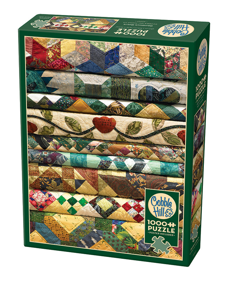 Grandma's Quilts 1000 piece jigsaw 40047 Cobble Hill Puzzles Official