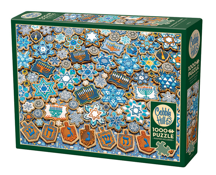 Cobble Hill Puzzle 1000 Teile – „Schneekugel Cookies“ Mit Poster, Made In USA