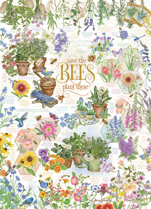 plant these seeds to save the bees Cobble Hill Puzzle - 1000 Piece