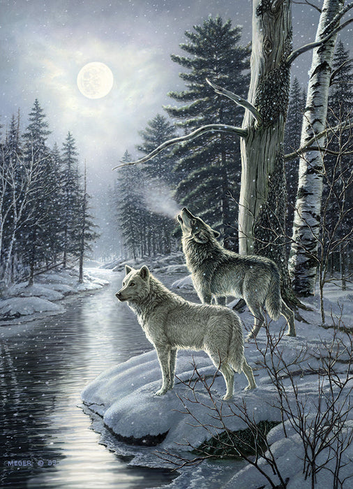 lobos a la luz de la luna | 1000 piezas
