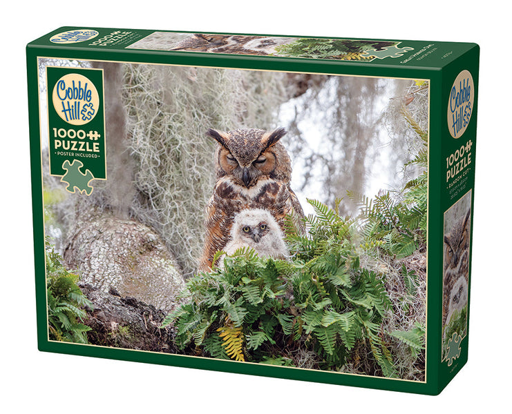 Great Horned Owl | 1000 Piece - Cobble Hill Puzzles — USA Cobble