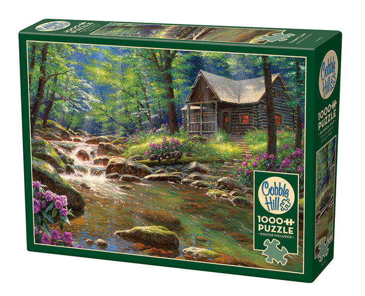 t*.様 house on the hill fish knapsack Fishing Cabin | 1000 Piece - Cobble Hill Puzzles — USA Cobble Hill