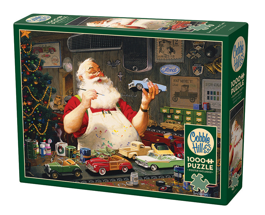 Santa Painting Cars | 1000 Piece - Cobble Hill Puzzles — USA