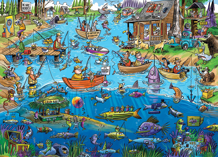 DoodleTown: Me fui de pesca | 1000 piezas
