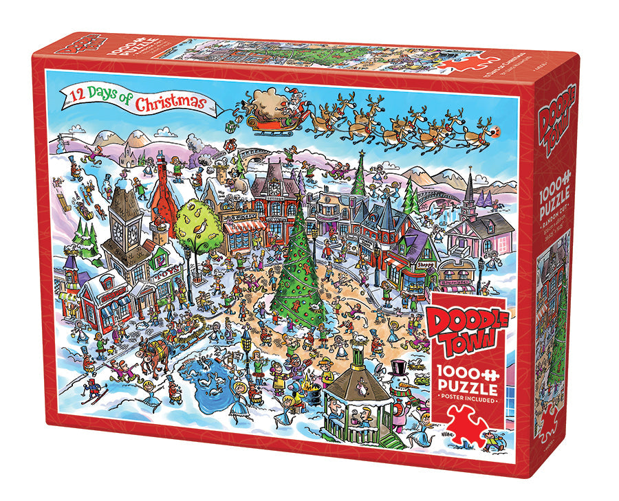 12 Days Of Christmas 1000 Piece Jigsaw Puzzle Gibsons New