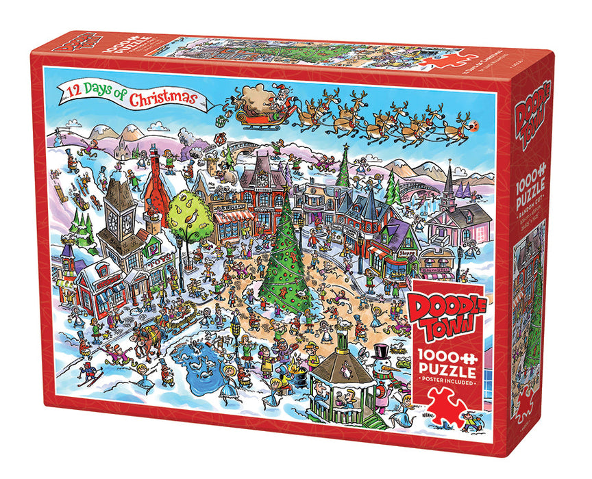 DoodleTown: 12 días de Navidad | 1000 piezas