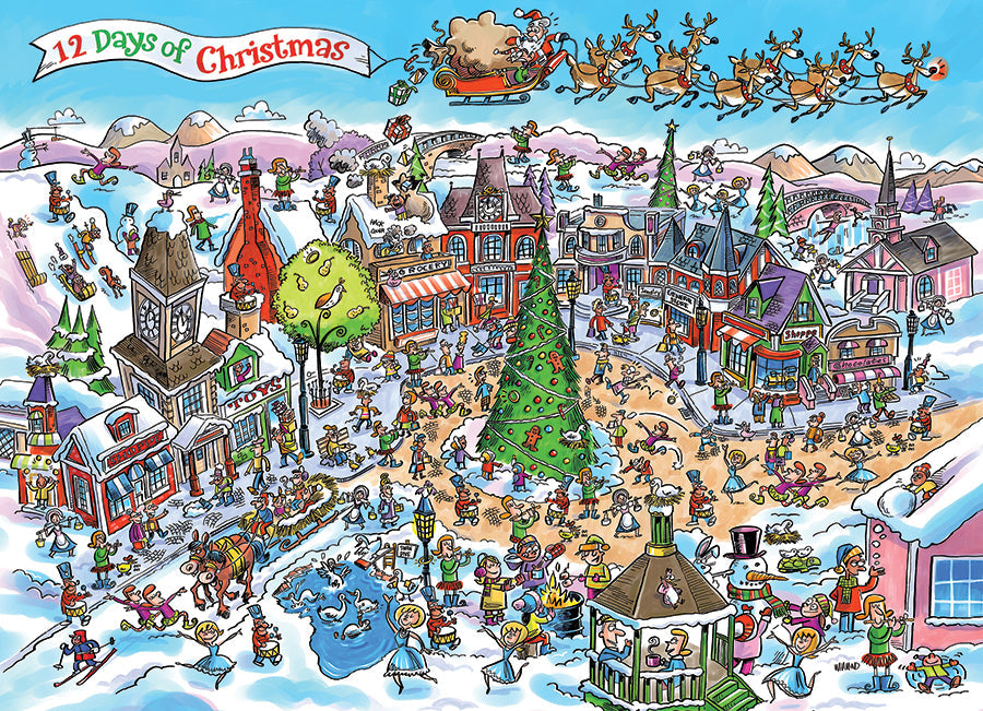 DoodleTown: 12 Days of Christmas | 1000 Piece