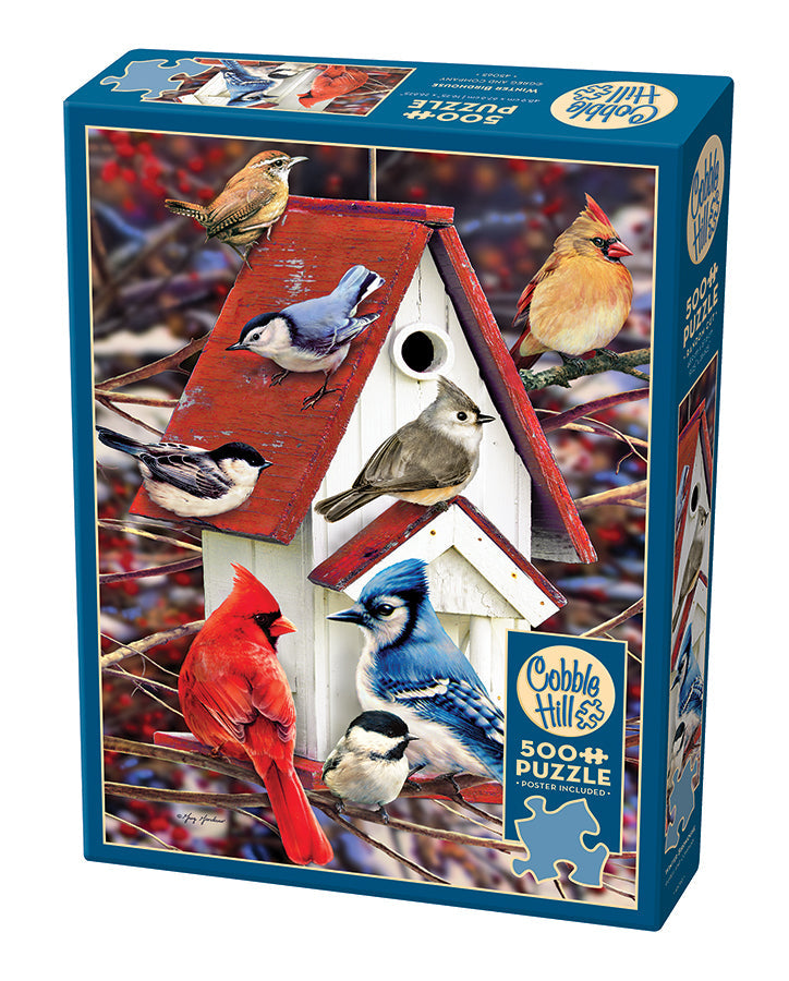 Winter Birdhouse | 500 Piece - Cobble Hill Puzzles — USA Cobble