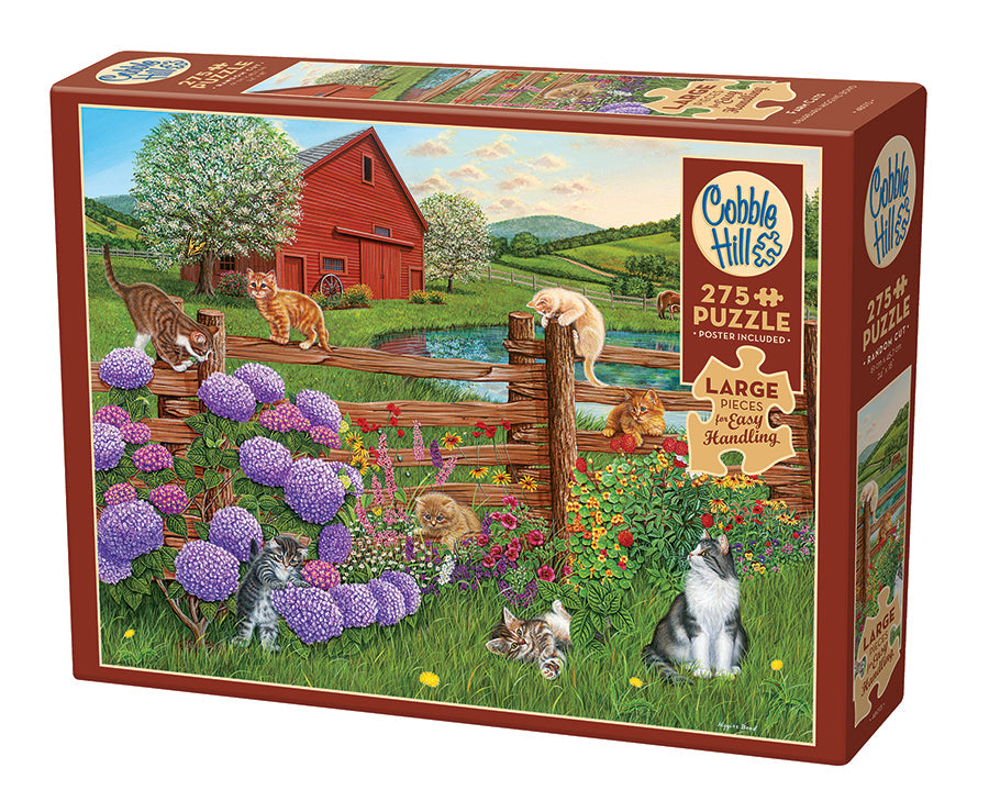 Farm Cats | Easy Handling 275 Piece - Cobble Hill Puzzles — USA