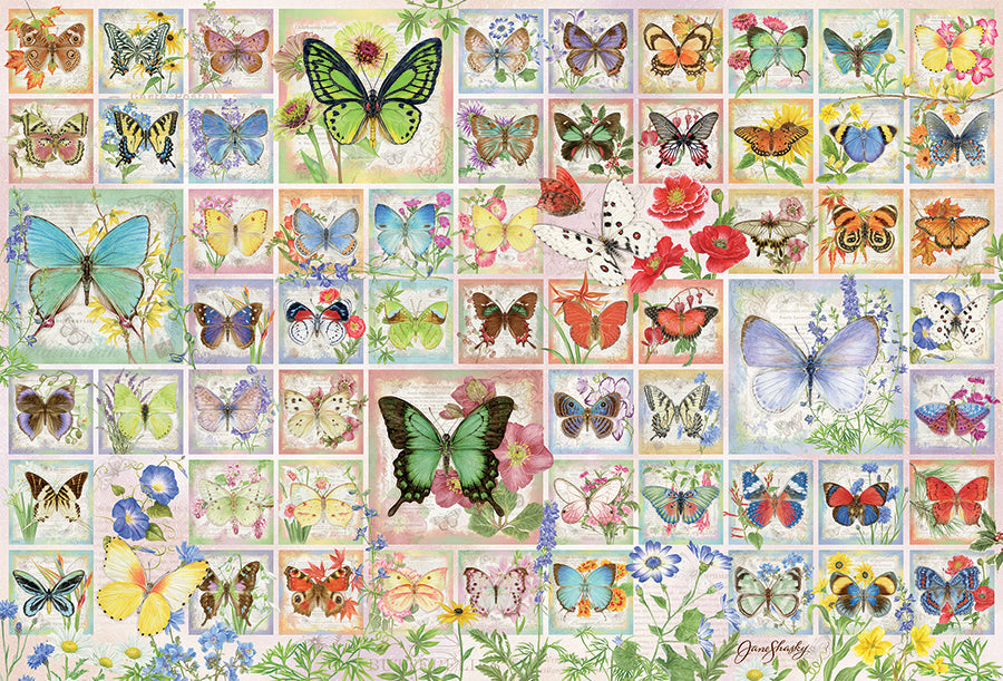 mariposas y flores | 2000 pieza
