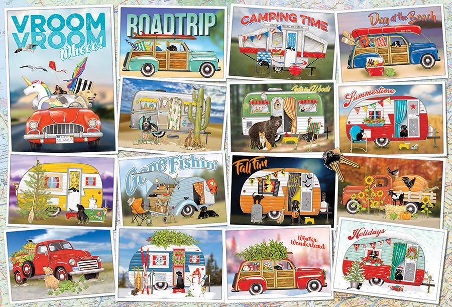 Vroom Vroom 2000 Piece Cobble Hill Puzzles — USA Cobble Hill Puzzles