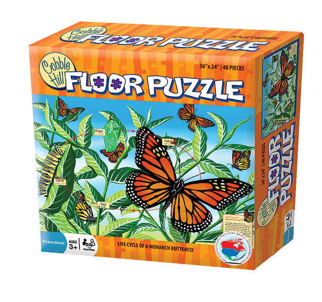 The Butterfly Chase in May 限定版 2枚セット Life Cycle of a Monarch Butterfly | Floor 48pc - Cobble Hill