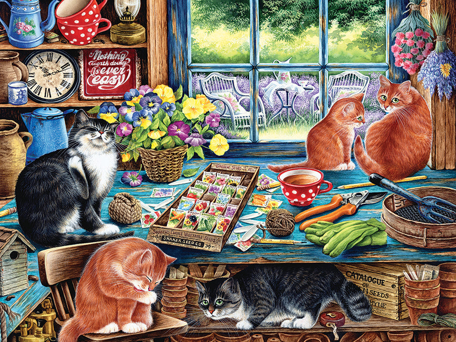 Garden Shed Cats (tray) | 35 Piece Tray
